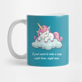 Unicorn taking a nap Mug